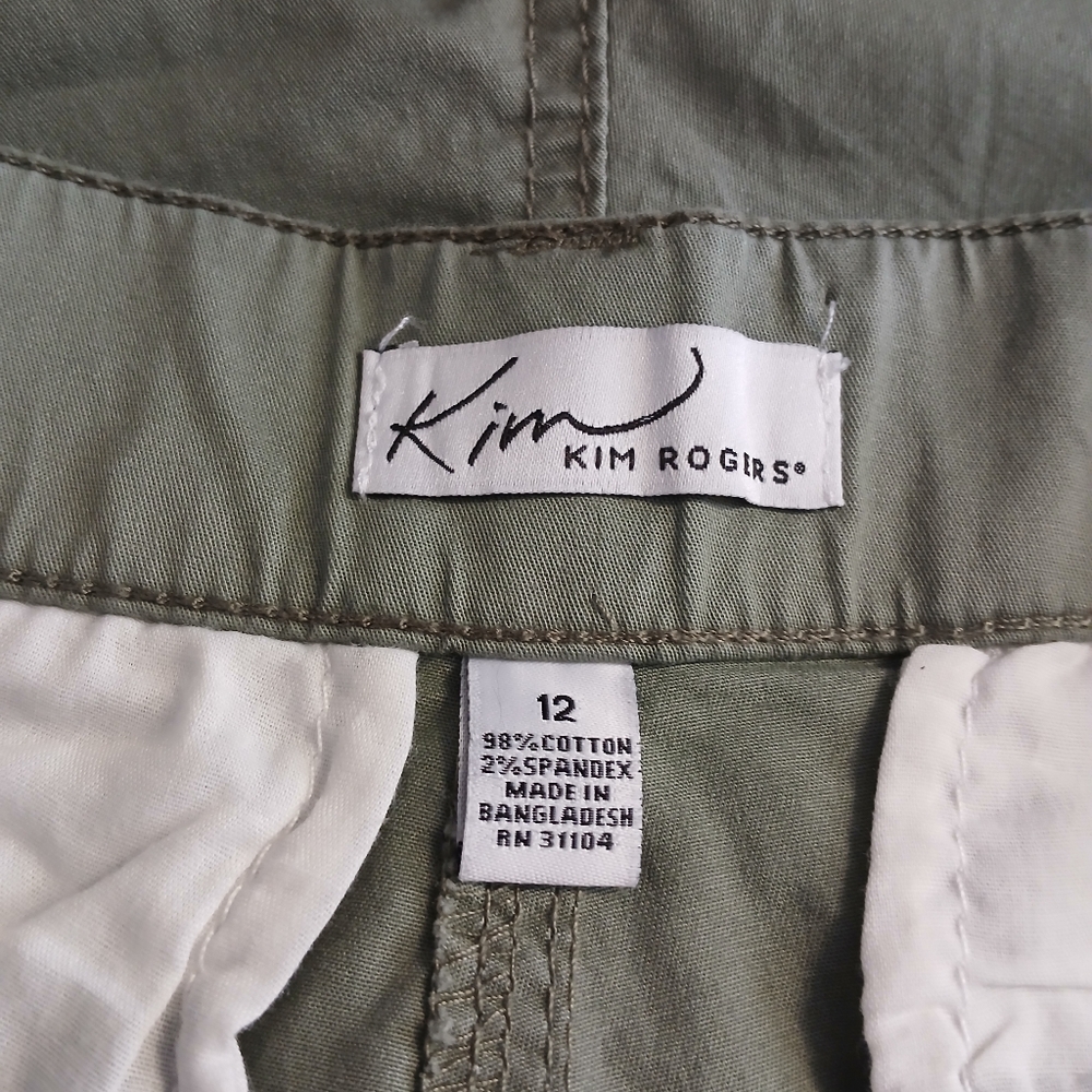 Kim Kim Rogers Womens Shorts Size 12 Color Army Green - Picture 9 of 9